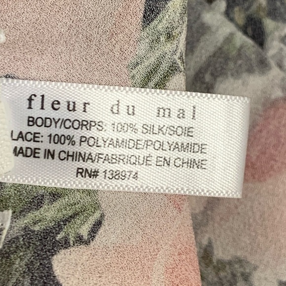 SOLD Fleur du mal silk slip dress - Picture 5 of 6